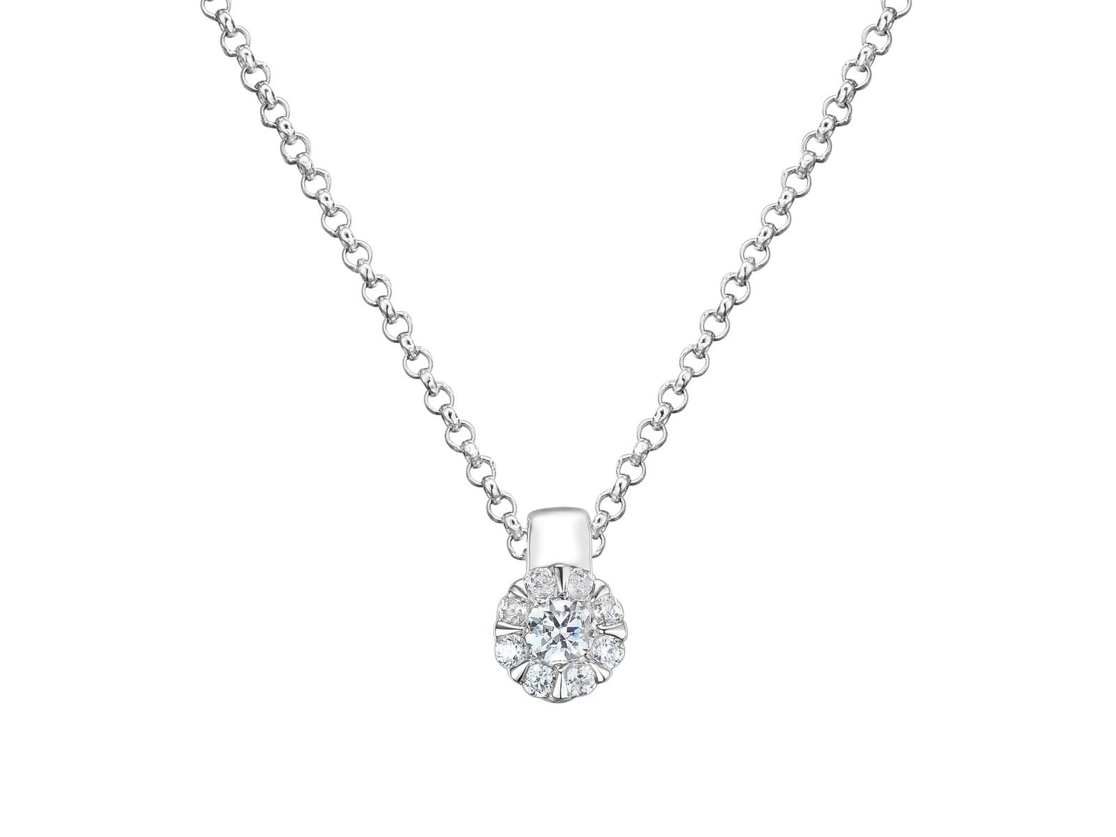 Collar de Oro blanco con Diamantes Hera