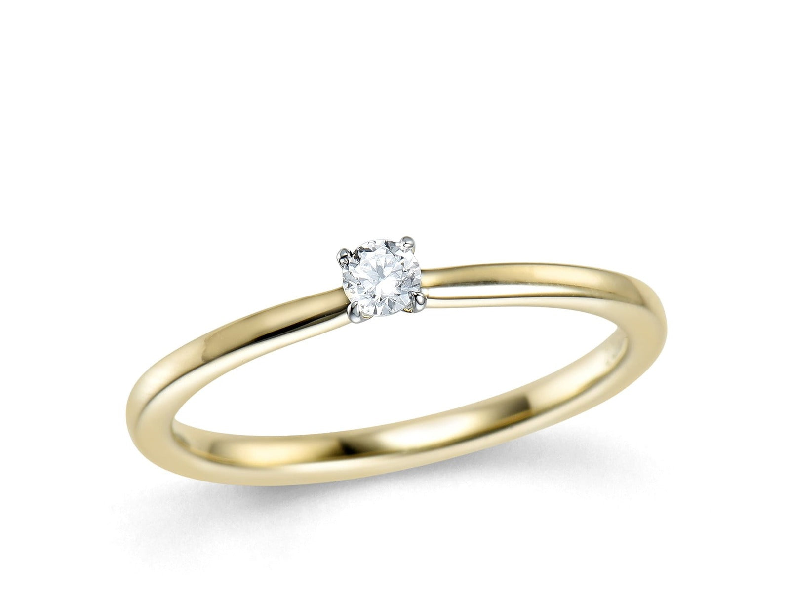 Anillo de Oro blanco con Diamante Náyade