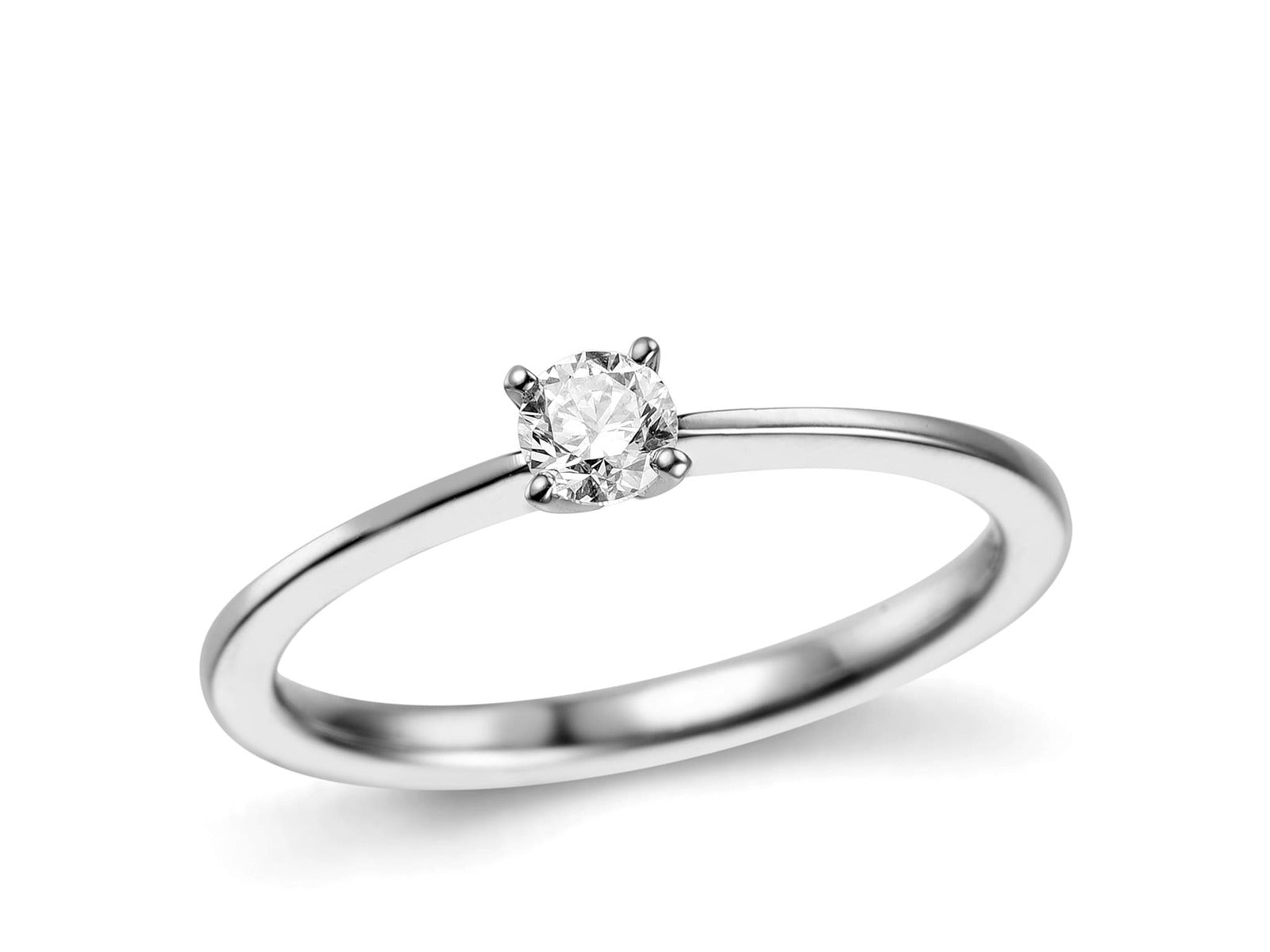 Anillo de Oro blanco con Diamante Nereida