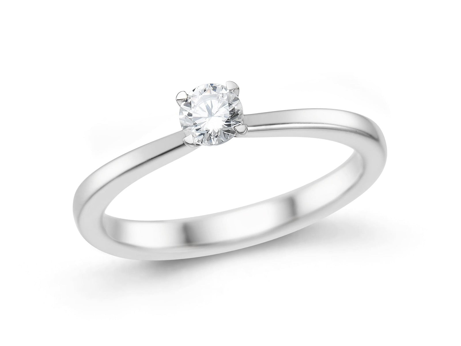 Anillo de Oro blanco con Diamante Ménea