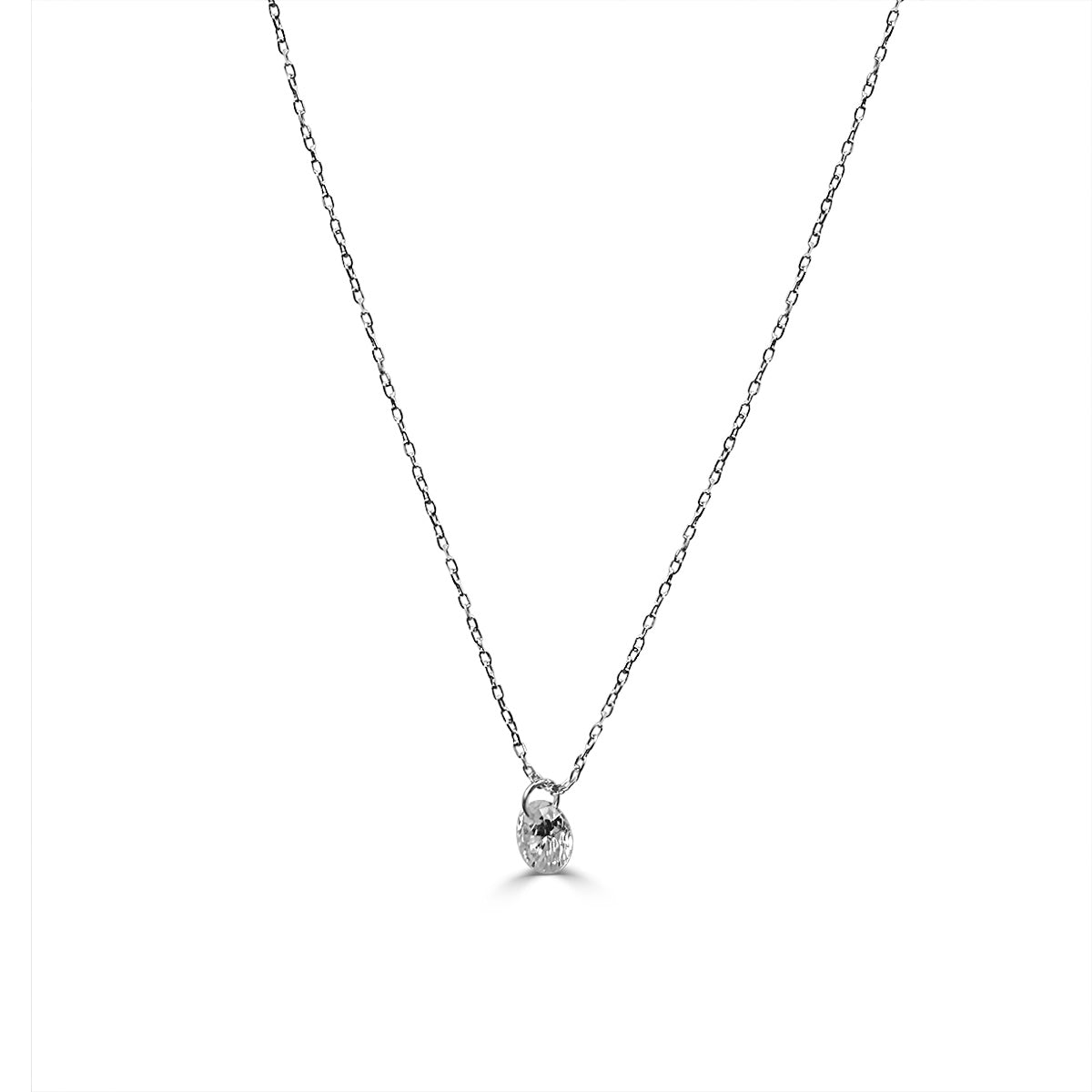 Collar de oro de primera ley con circonita Brilia
