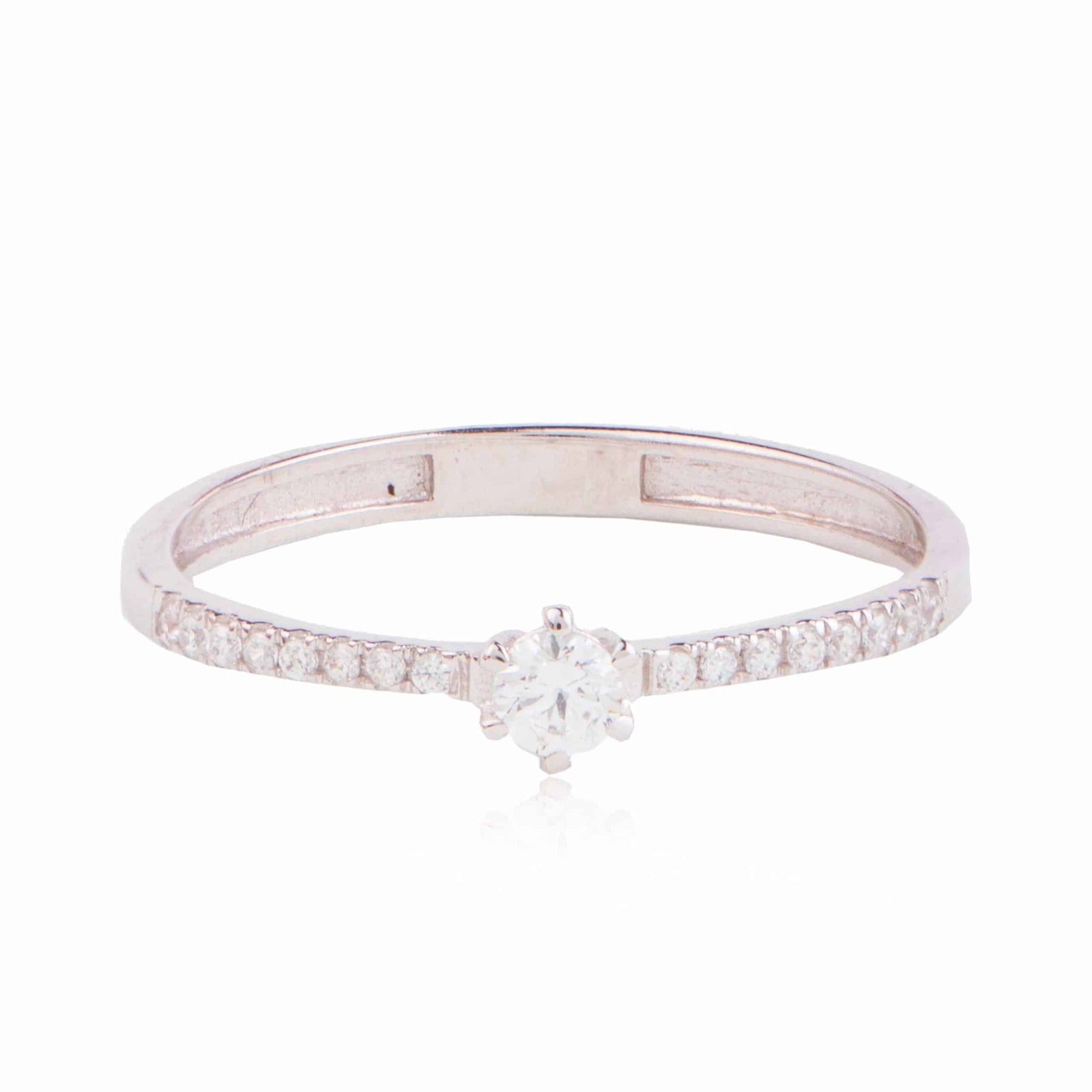 Anillo de Oro Blanco Greta | Oro de Primera Ley