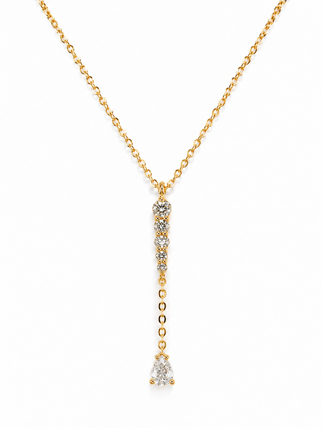 Collar de oro amarillo de primera ley con diamantes Nerina | Mua Mua Jewels