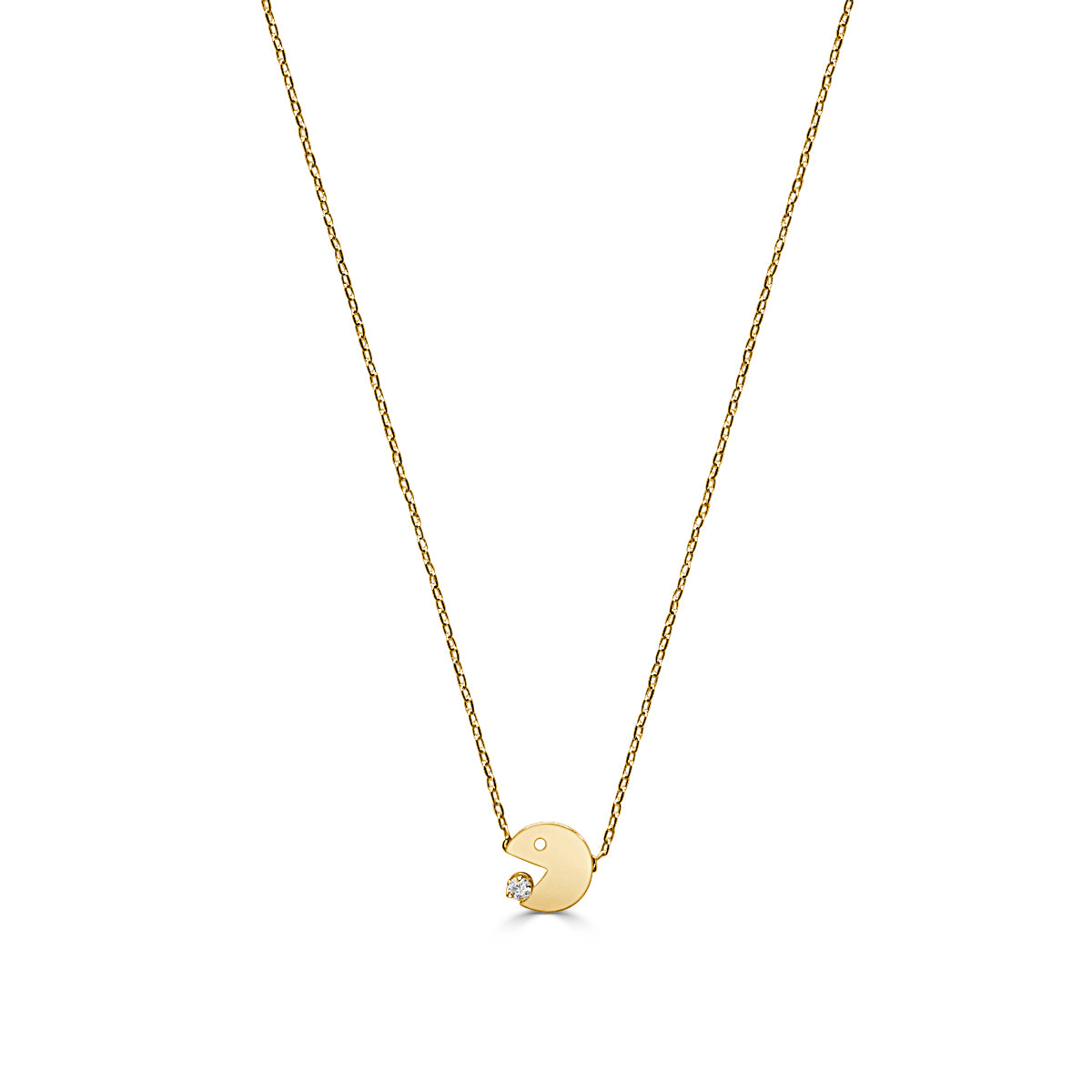 Collar de oro de primera ley Pacman