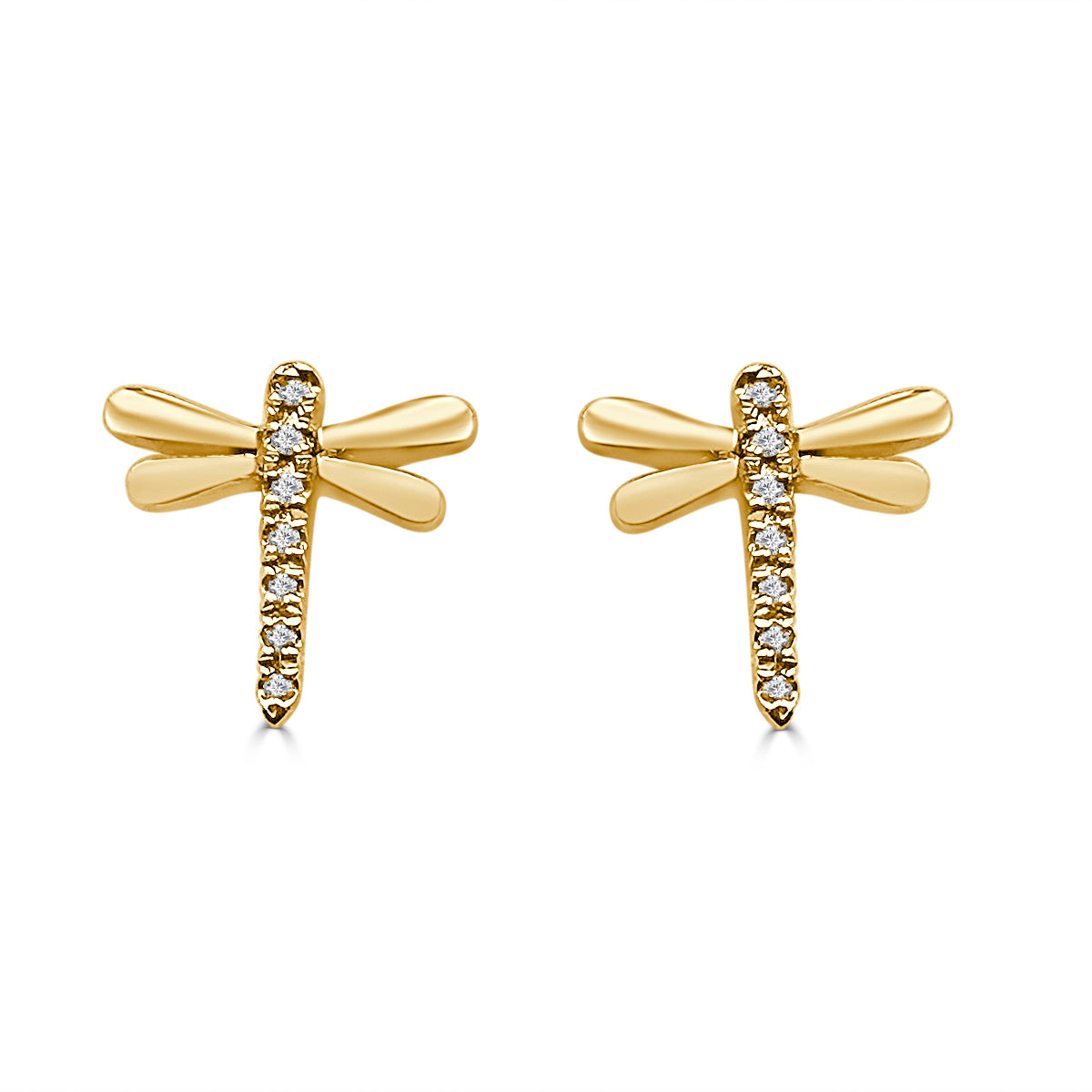 Pendientes de oro de primera ley con diamantes Alae