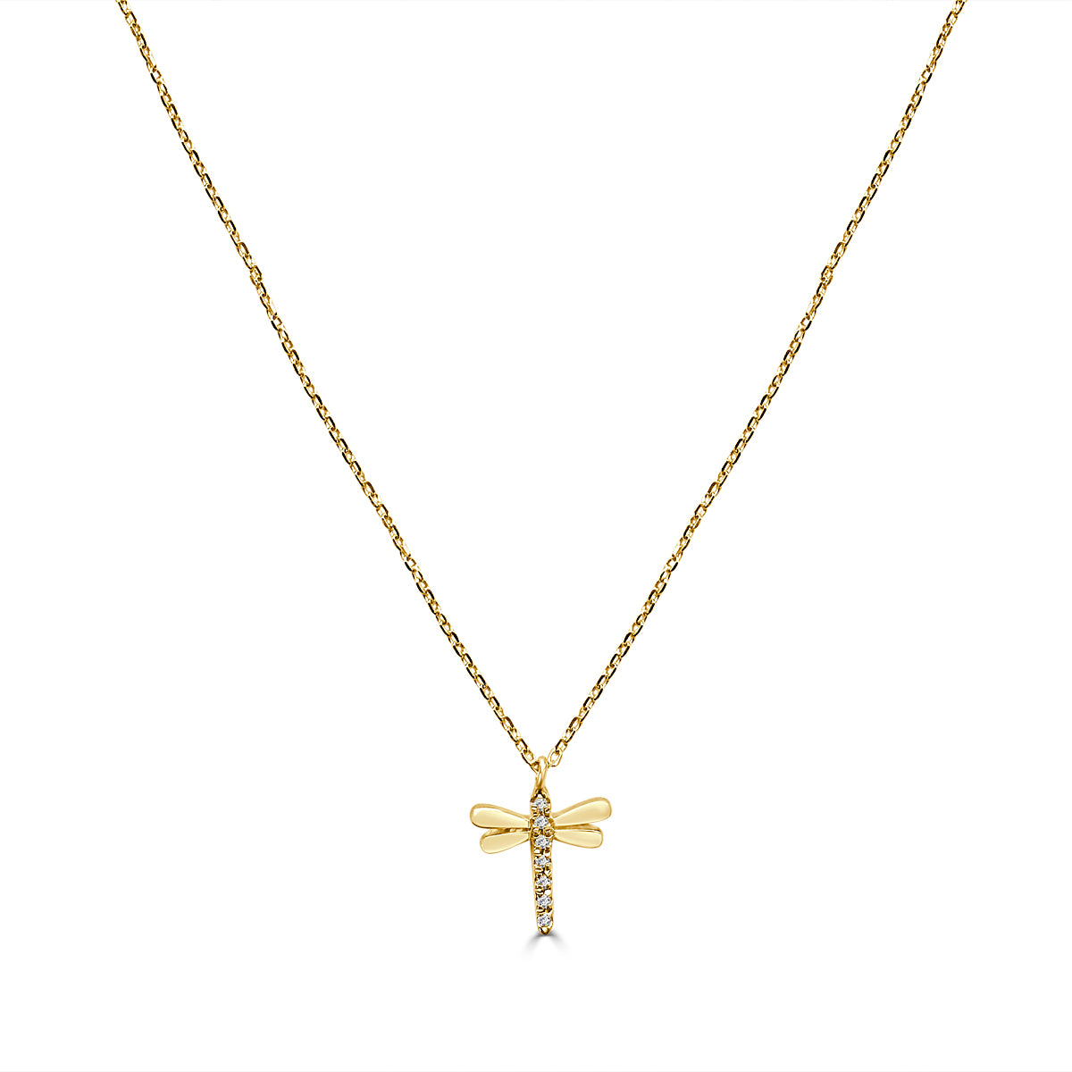 Collar de oro de primera ley con diamantes Alae