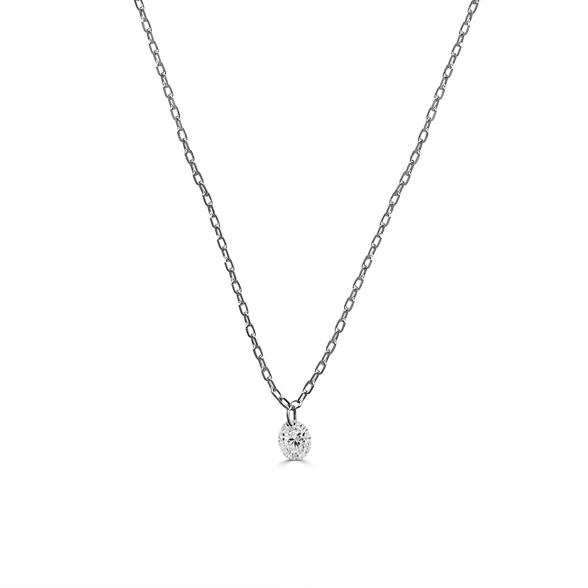 Collar de oro de primera ley con diamante taladrado Éter
