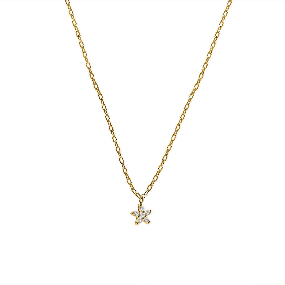 Collar de oro de primera ley con diamantes Eda
