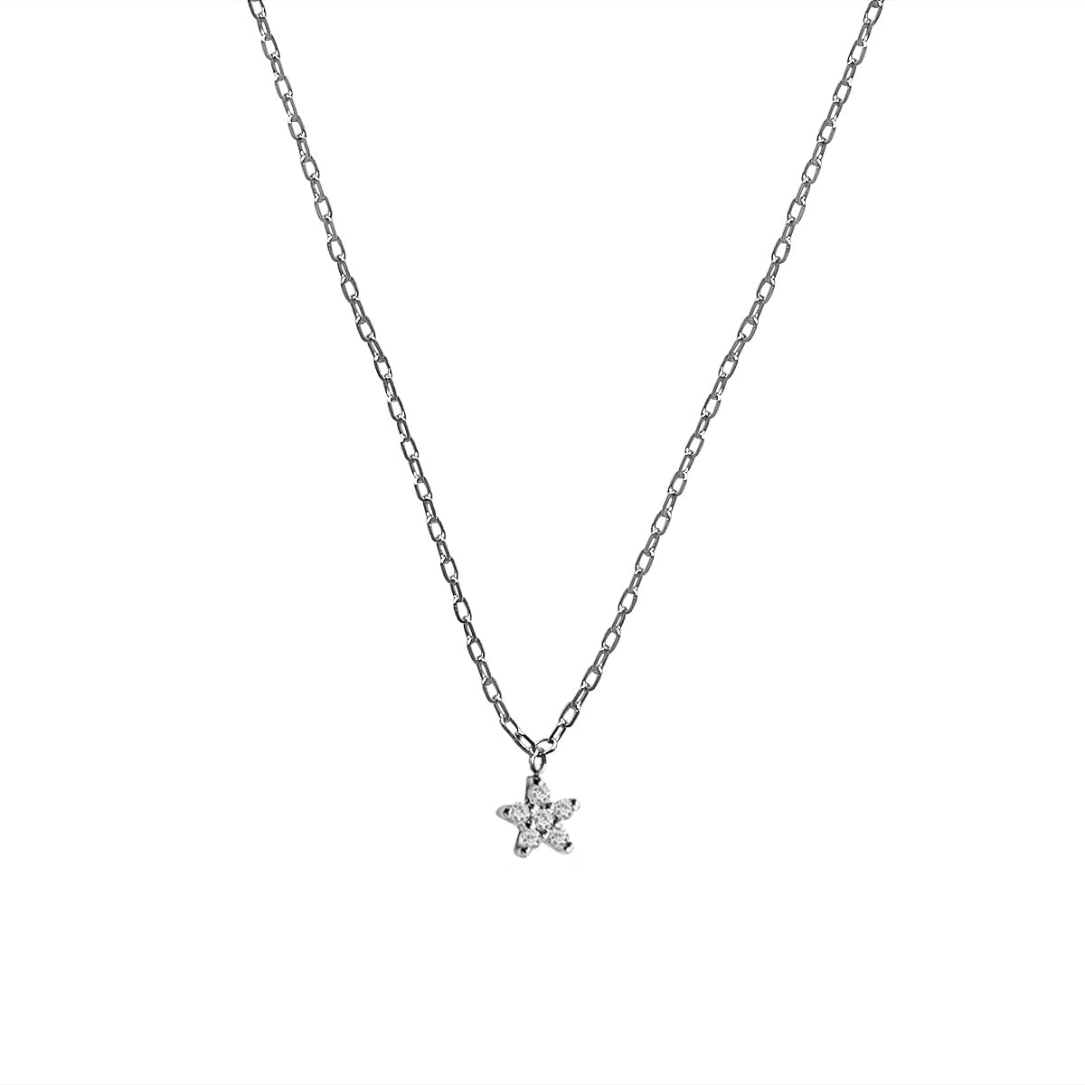 Collar de oro de primera ley con diamantes Eda