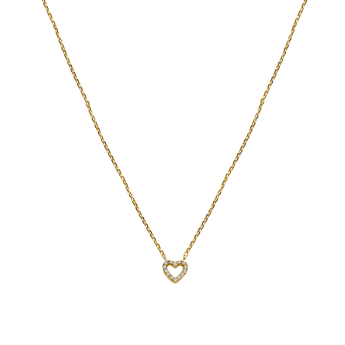 Collar de oro de primera ley con diamantes Lovelle
