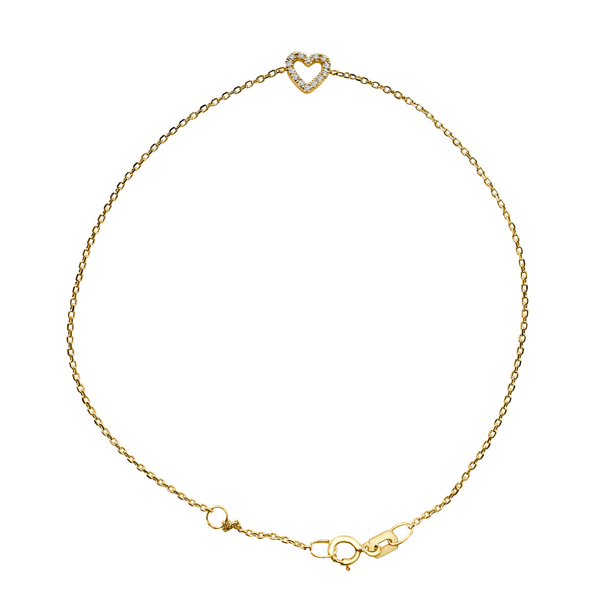 Pulsera de oro de primera ley con diamantes Lovelle