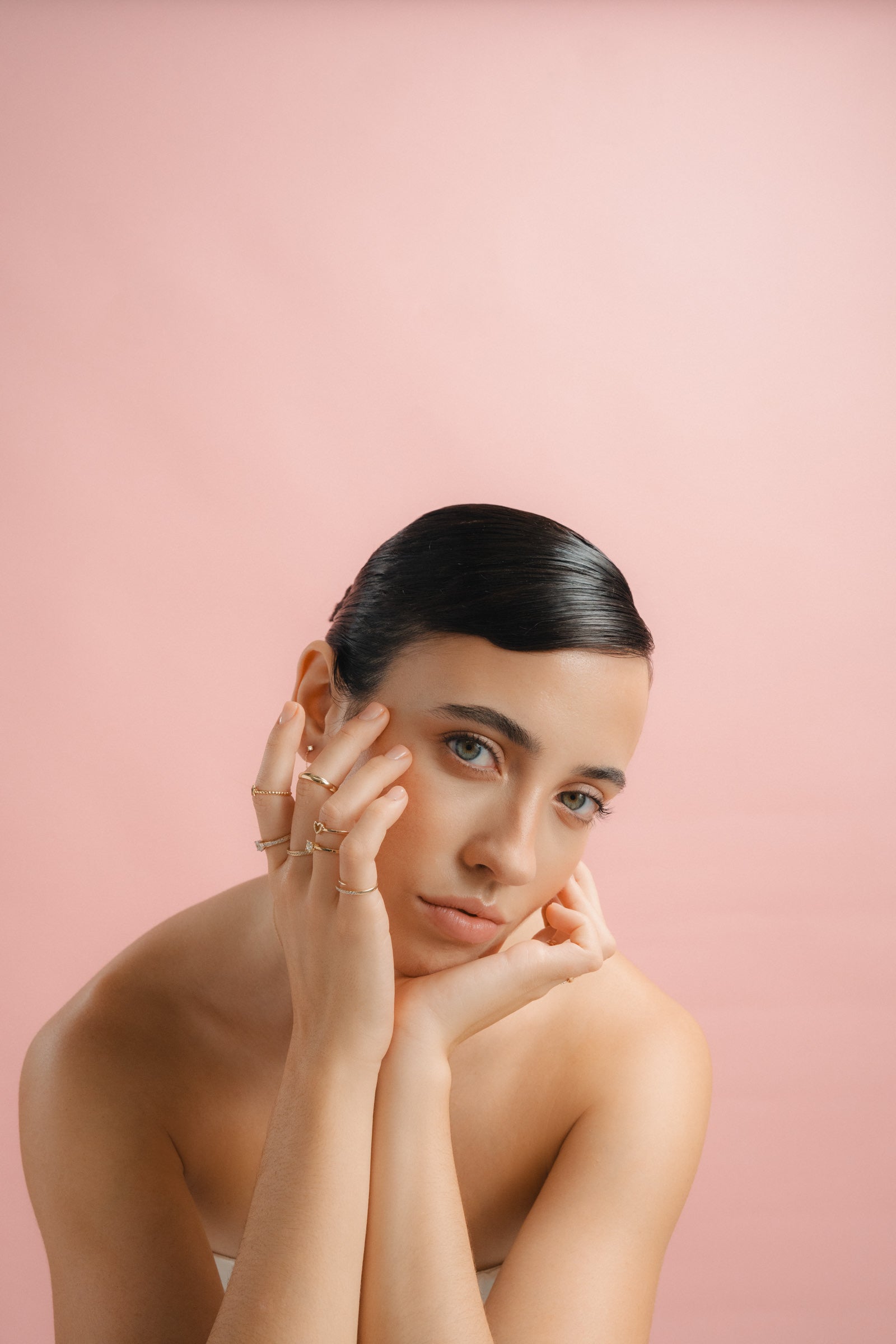 Anillo de oro de 9 kilates Selene