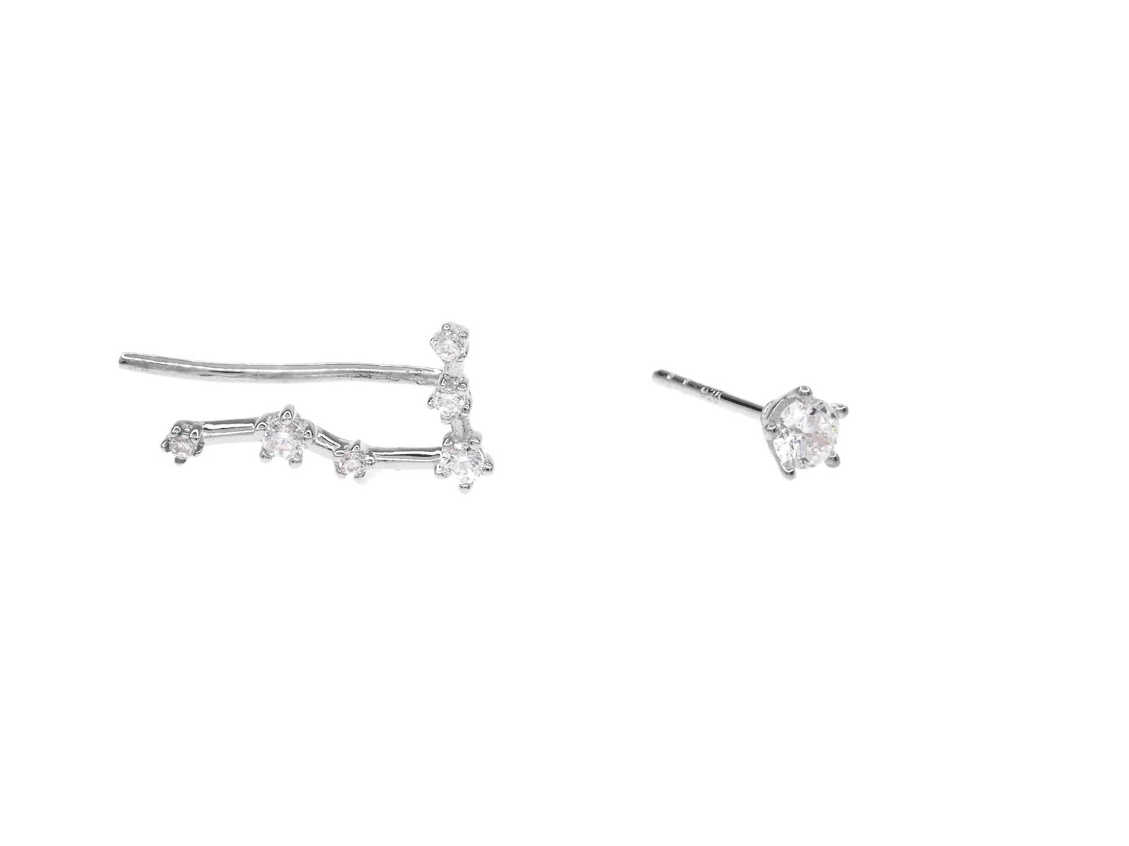 Pendientes de plata Piscis