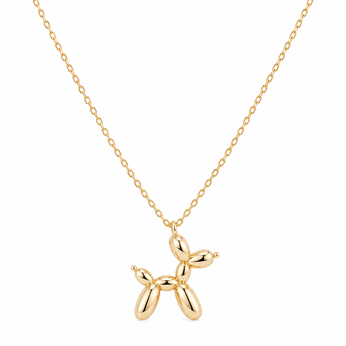 Collar de oro de 18 quilates Perro Globo | Mua Mua Jewels