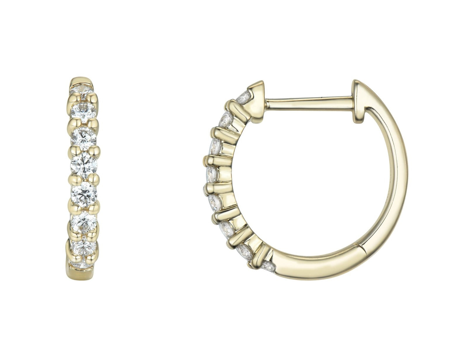 Pendientes de aro de Oro con Diamantes Chabtan