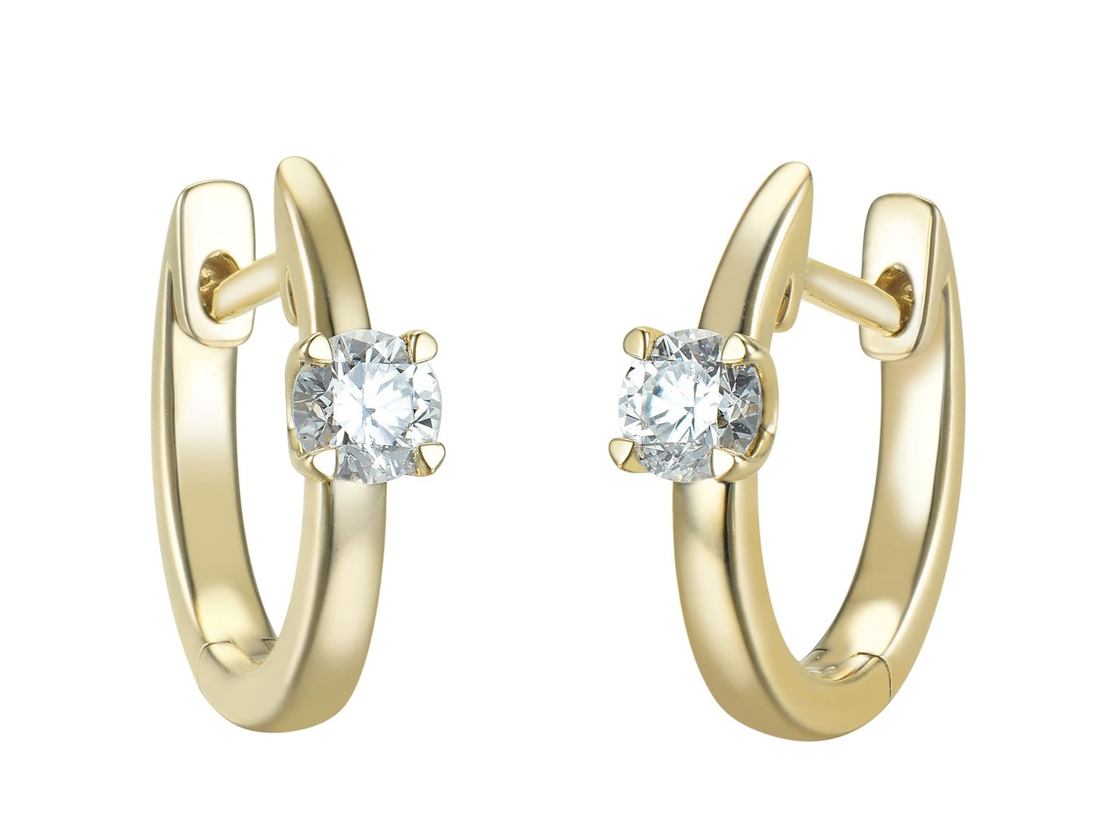 Pendientes de aro de Oro con Diamantes Maat