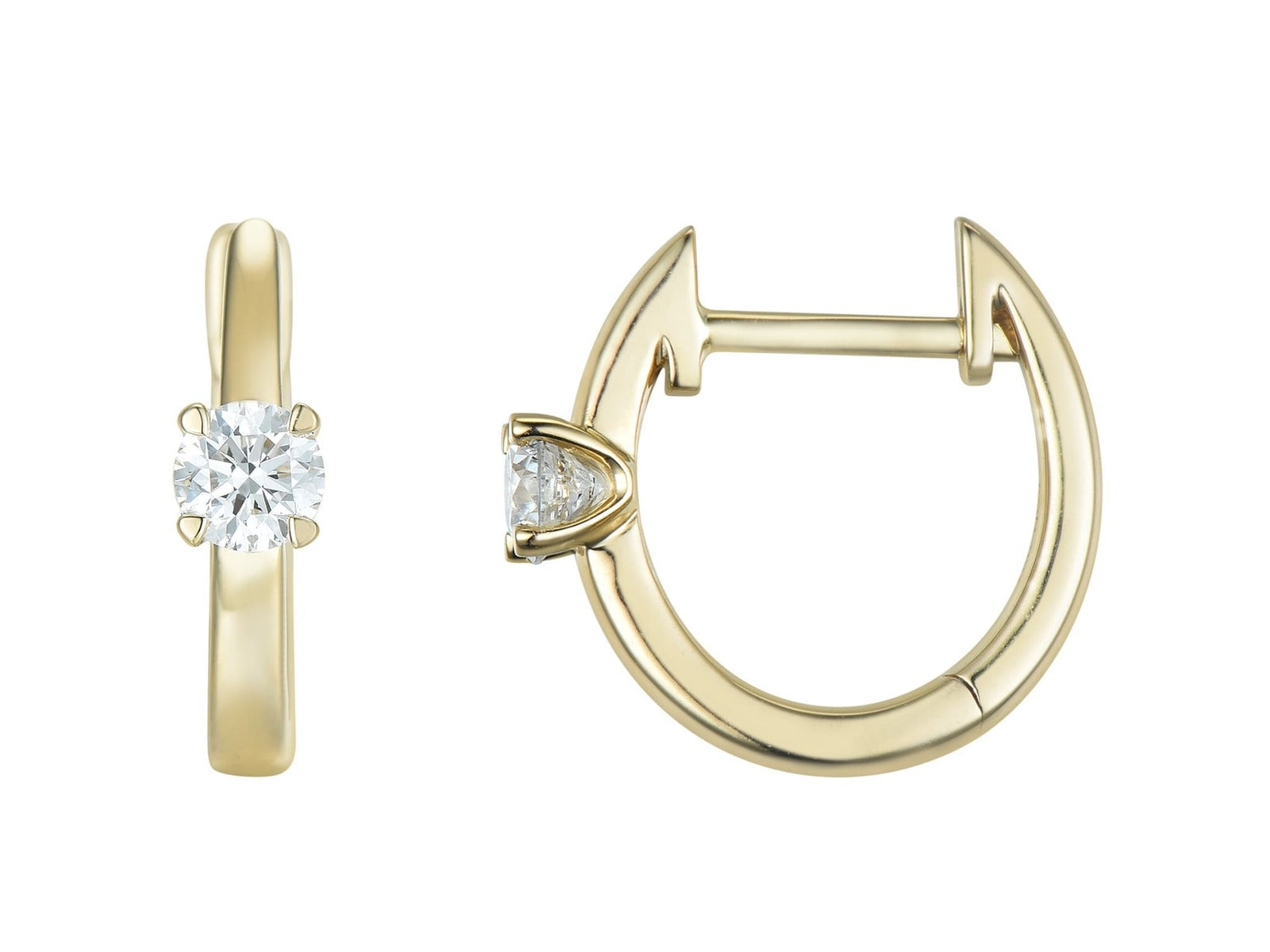 Pendientes de aro de Oro con Diamantes Maat