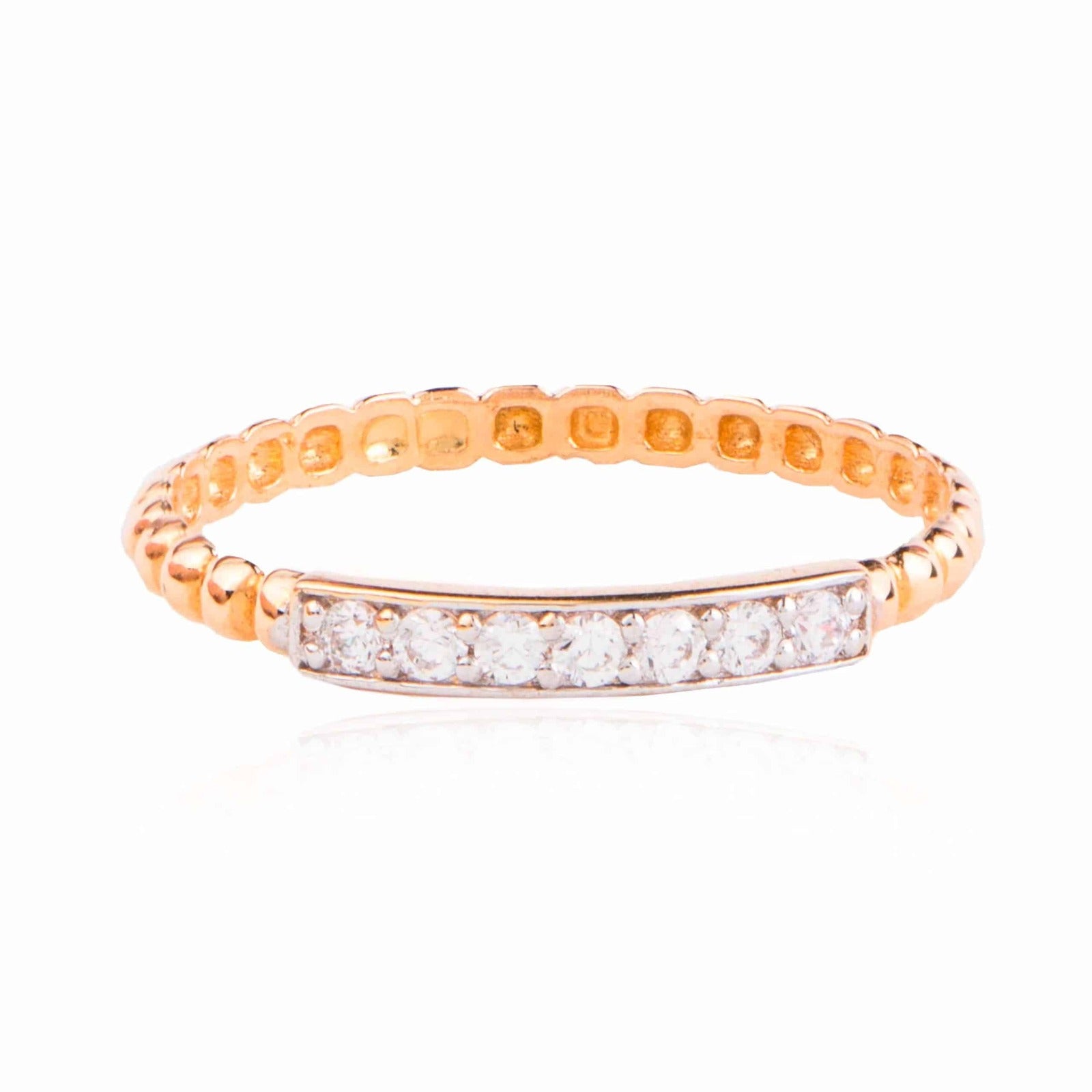 Anillo de Oro Margot Bicolor (Amarillo y Blanco) | Oro de Primera Ley