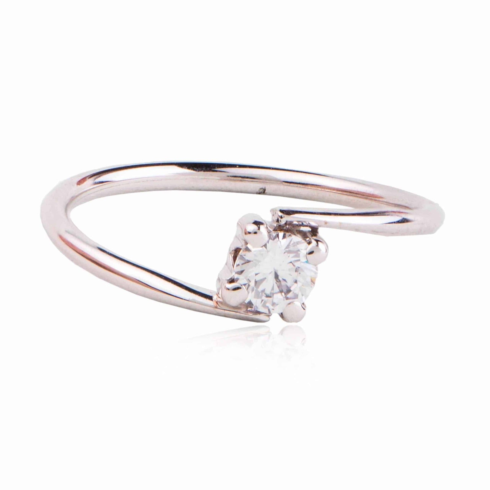 Anillo de Oro Blanco Volcano | Oro de Primera Ley