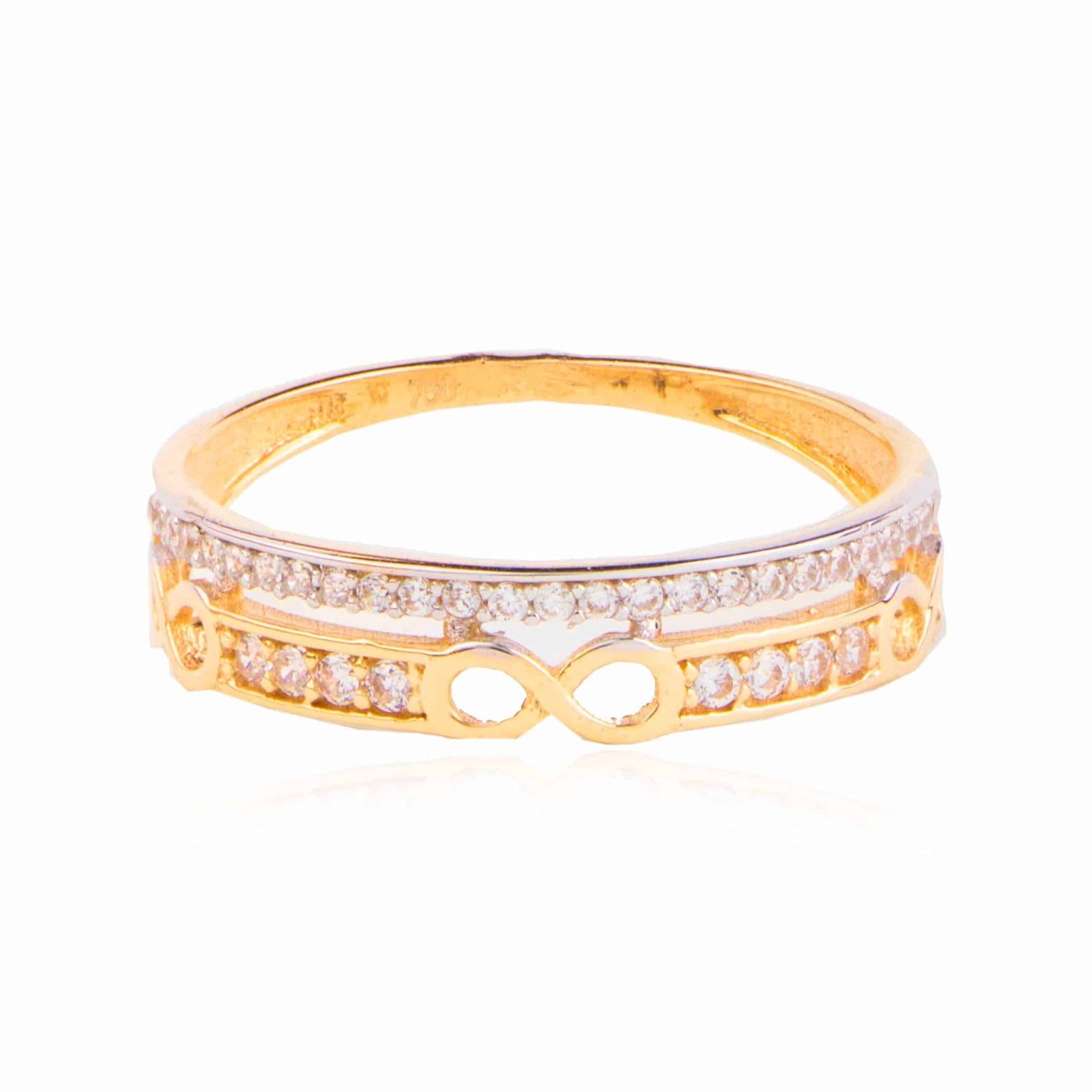 Anillo de Oro Bicolor Sempiterno | Oro de Primera Ley