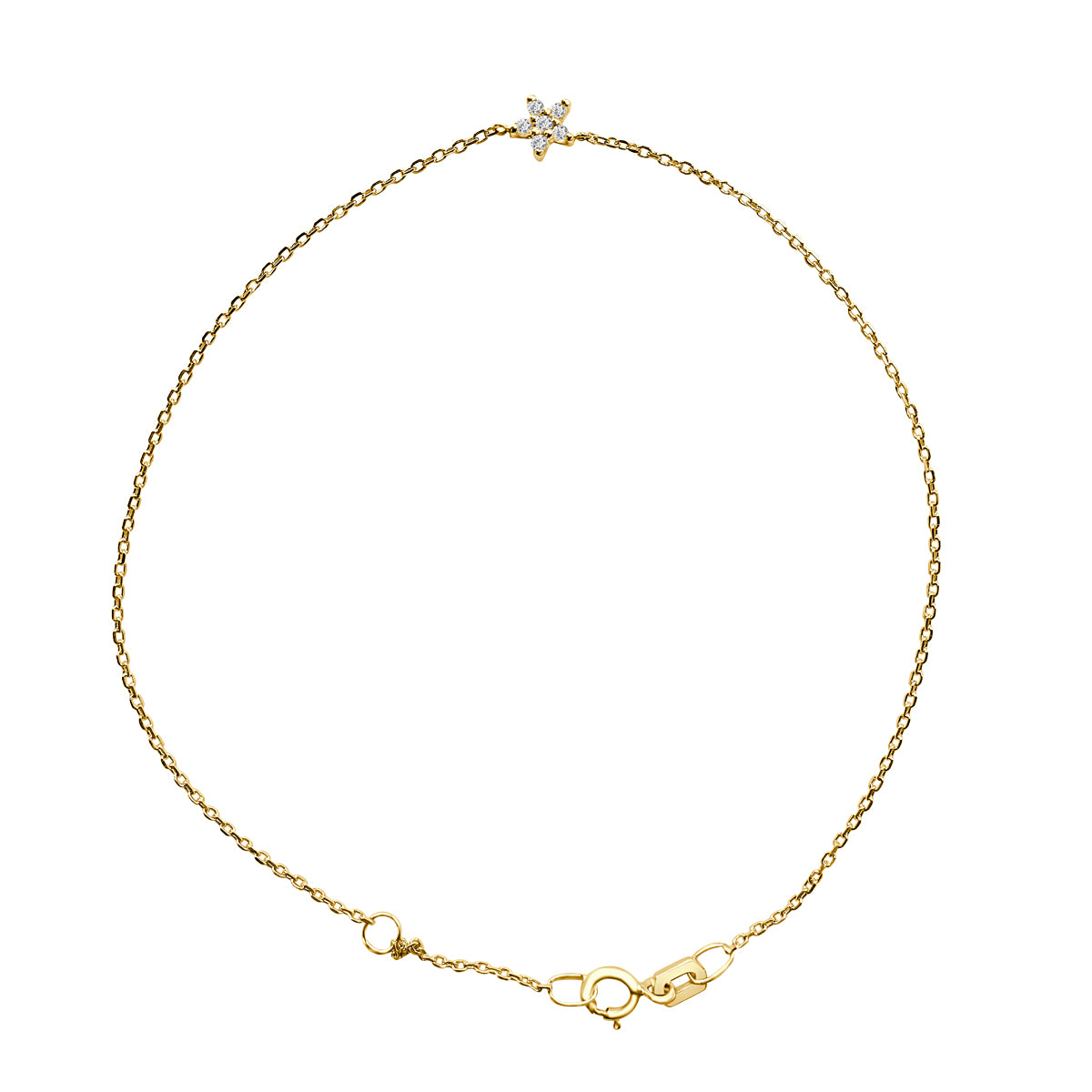 Pulsera de oro de primera ley con diamantes Eda