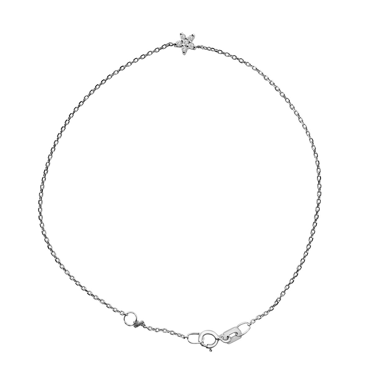 Pulsera de oro de primera ley con diamantes Eda