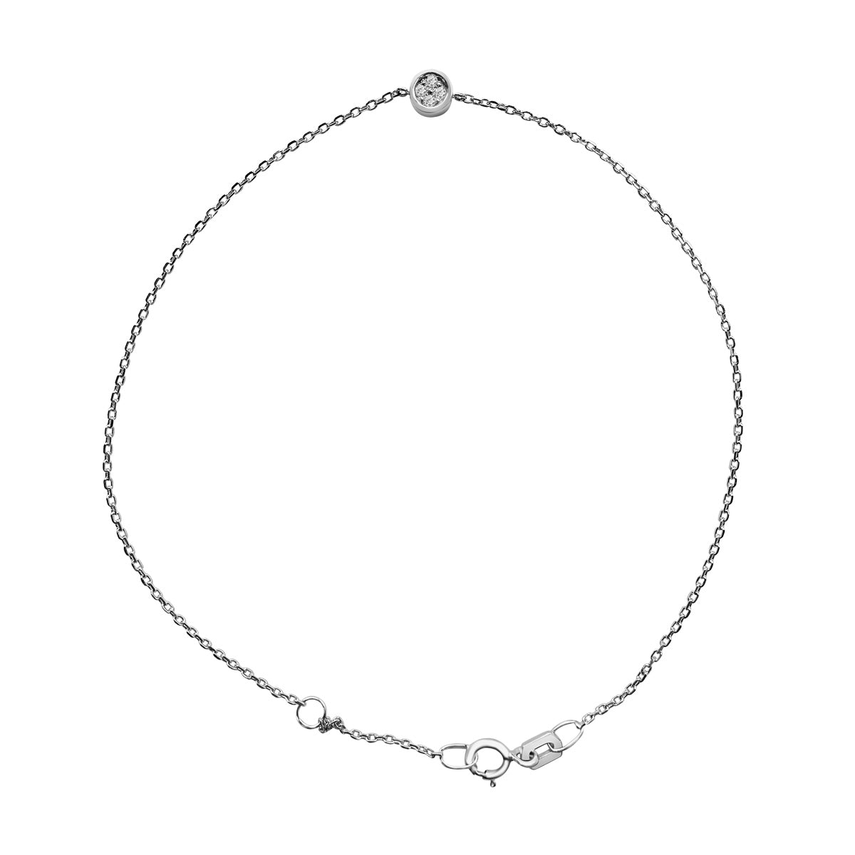 Pulsera de oro de primera ley con diamantes Four